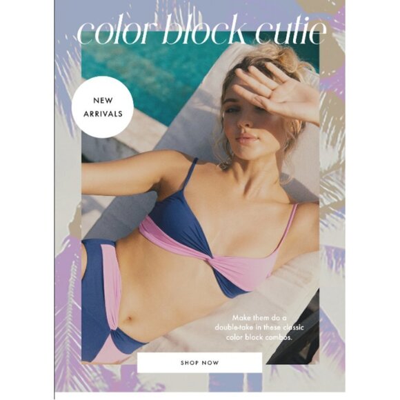 💕L*SPACE💕 Color Block Bikini (Ringo Top + Nancy Lee Bitsy Bottom) Small S NWT - Picture 5 of 15